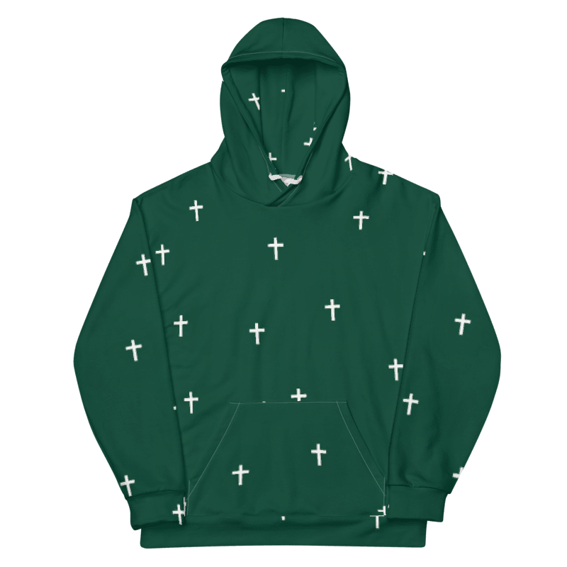 "Cross" Hoodie / Forest Green