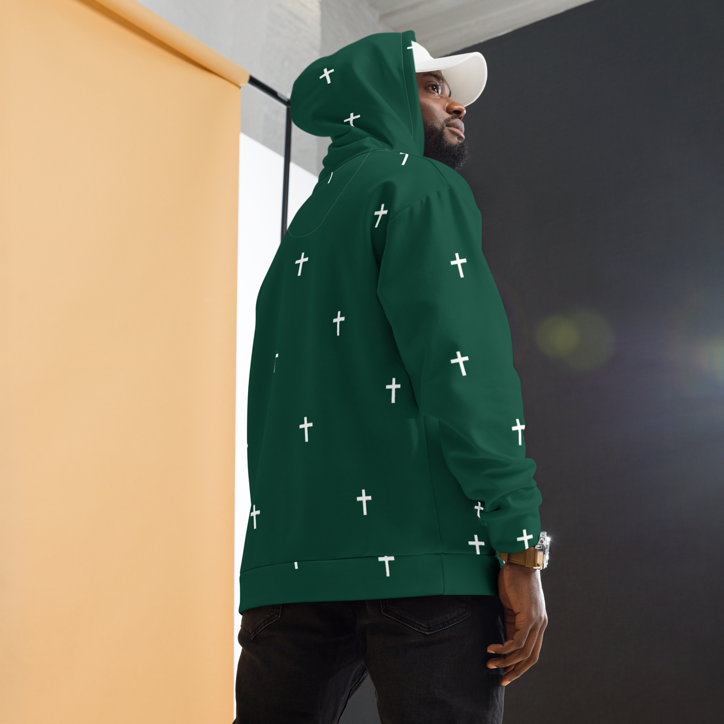 "Cross" Hoodie / Forest Green