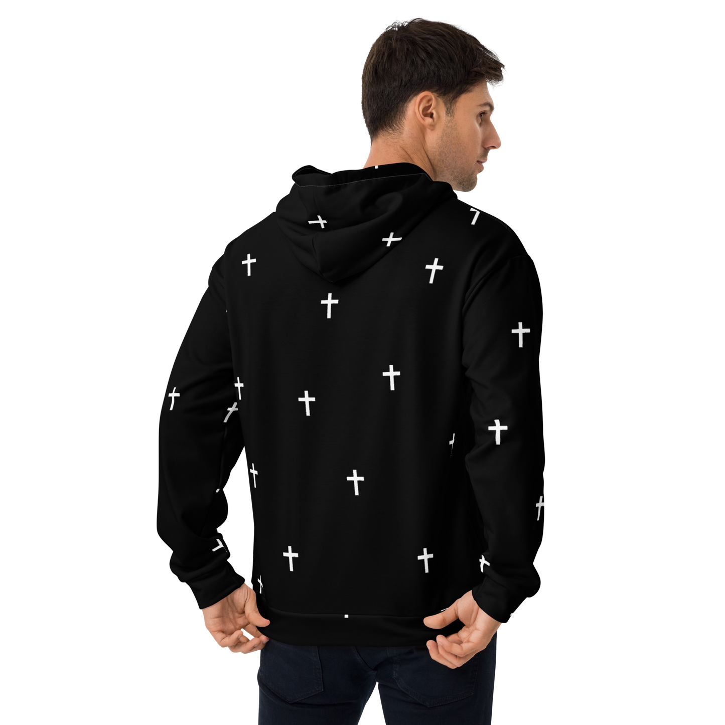 "Cross" Hoodie / Black