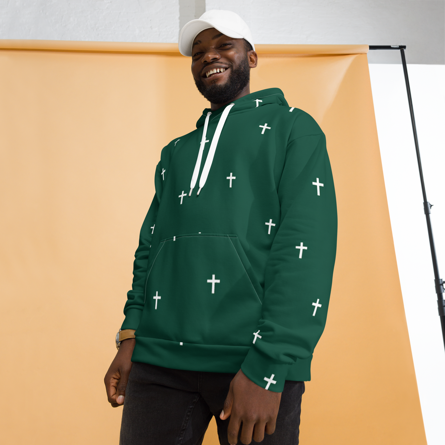 "Cross" Hoodie / Forest Green