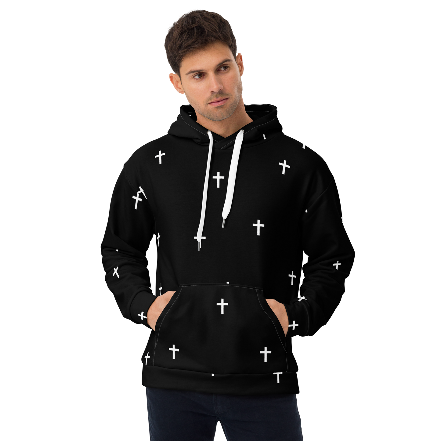 "Cross" Hoodie / Black