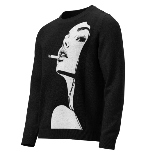 "Last Cigarette" Knitted Sweatshirt