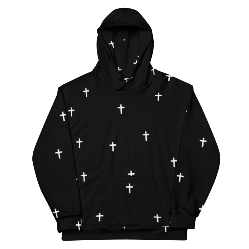 "Cross" Hoodie / Black