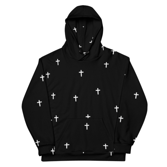 "Cross" Hoodie / Black